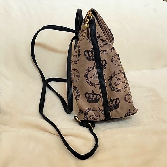 JUICY COUTURE Logo Canvas Backpack Purse Bag EUC!!! Medium - Picture 3 of 9
